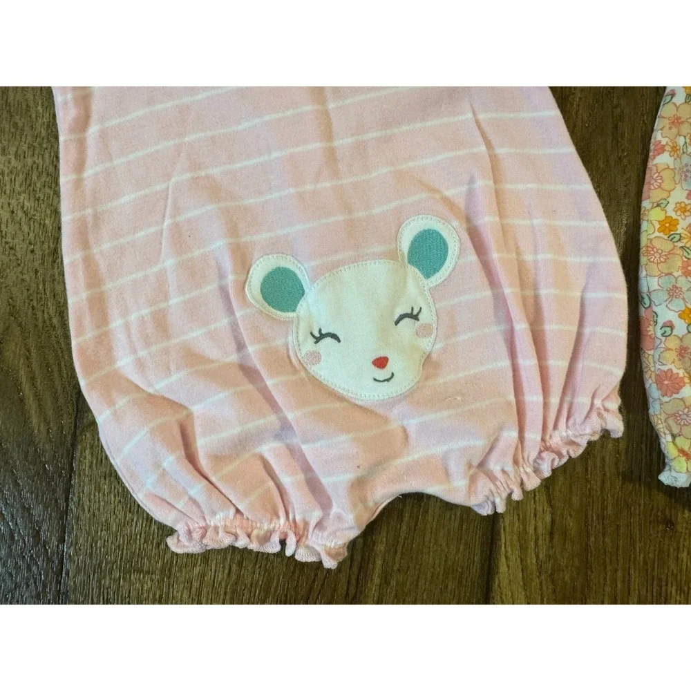 Carters Baby Girl Clothes‎ Lot 3 Months Rompers Outfits Summer Shorts 1 PC Mouse